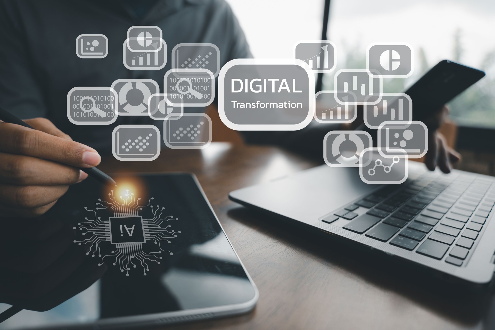 Business process automation and strategy concept